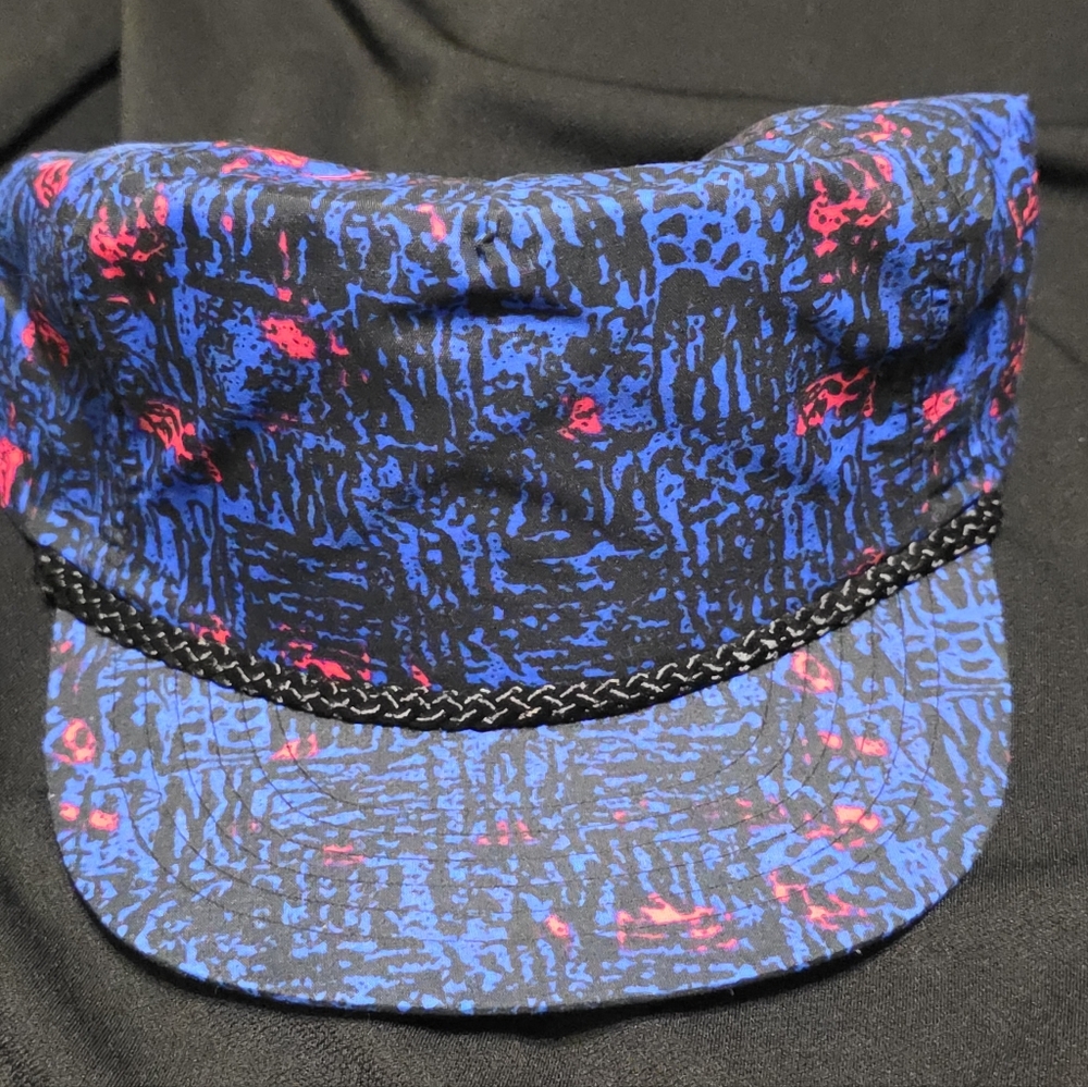 Vintage 80-90s Fresh Prince Style Snapback Hat Neon Colors with Rope Bill